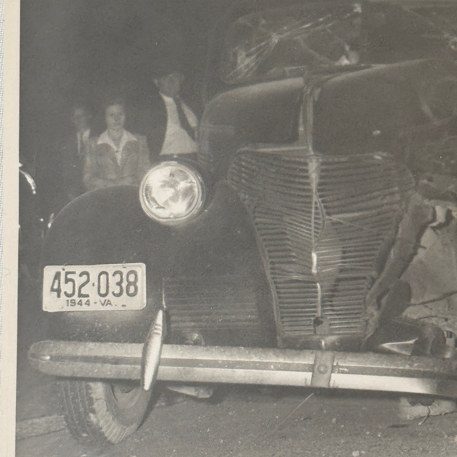 Vintage Photograph Car Crash Wreck Accident Disaster Print
