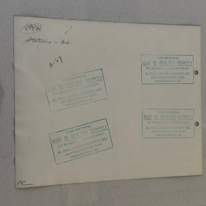 Vintage Pennsylvania Railroad Photo Contact Sheet Photograph Al Paul Lefton