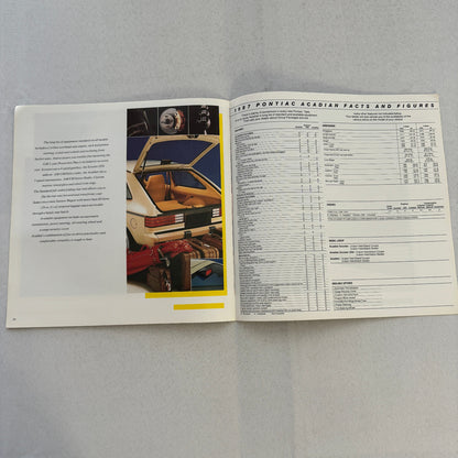 1987 Pontiac Car Sales Brochure Catalog Grand Am Acadian Sunbird Firefly