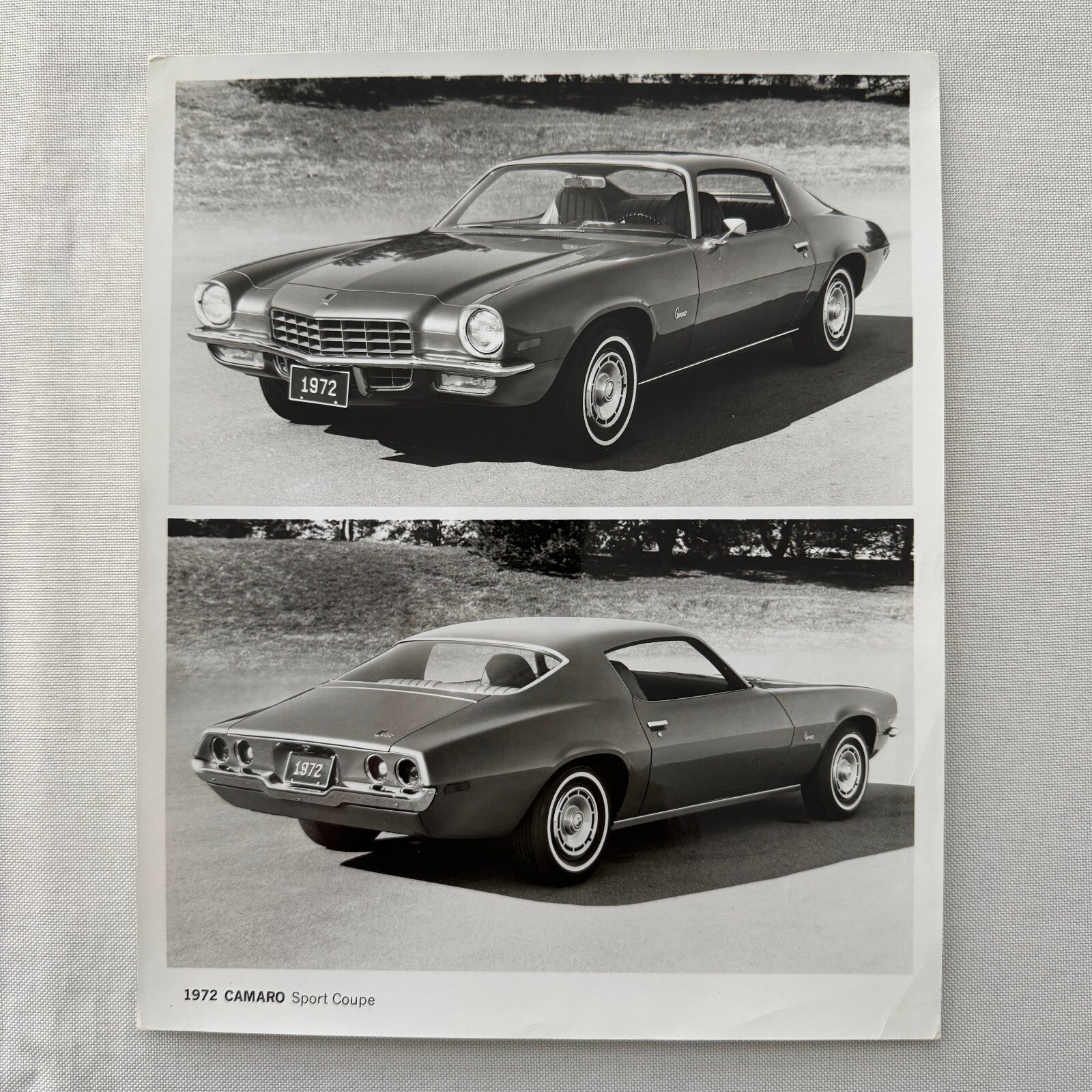 1972 Chevrolet Camaro Sport Coupe Factory Press Photo Photograph Print Vintage