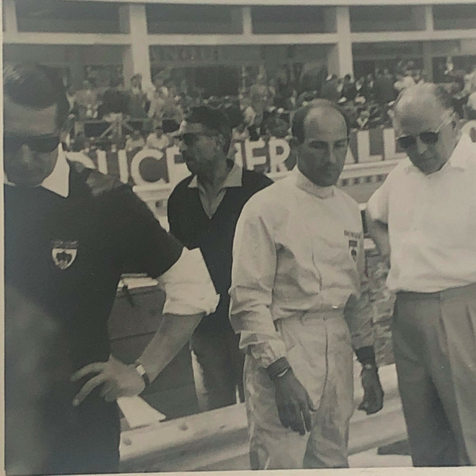 Vintage Racing Photo Photograph Stirling Moss Driver and Others 