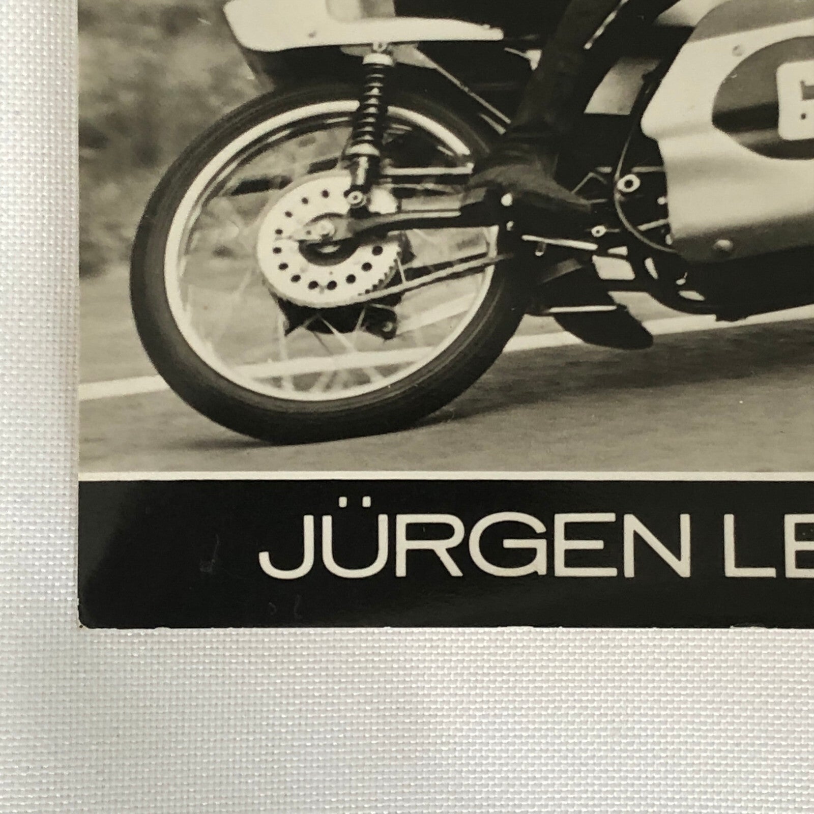 Vintage Motorcycle Racing Photo Postcard Post Card Jurgen Lenk
