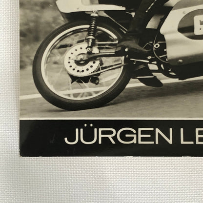 Vintage Motorcycle Racing Photo Postcard Post Card Jurgen Lenk