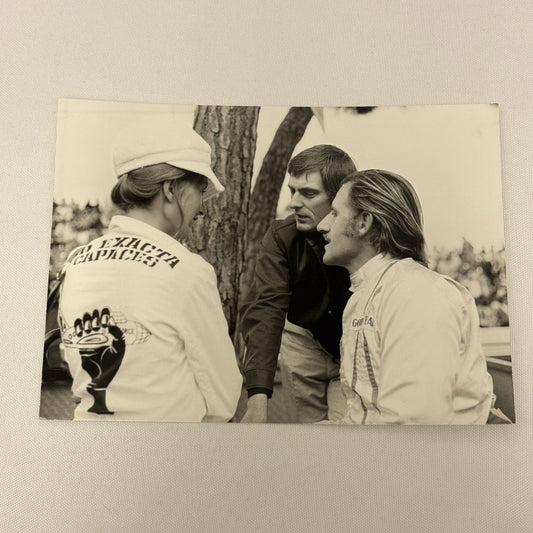 Vintage Racing Photo 1970 Monaco Grand Prix Graham Hill Bernie Ecclestone Rindt
