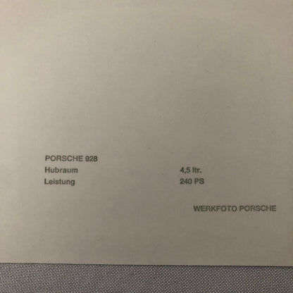 Vintage Porsche 928 Photo Photograph Print Lot of 2