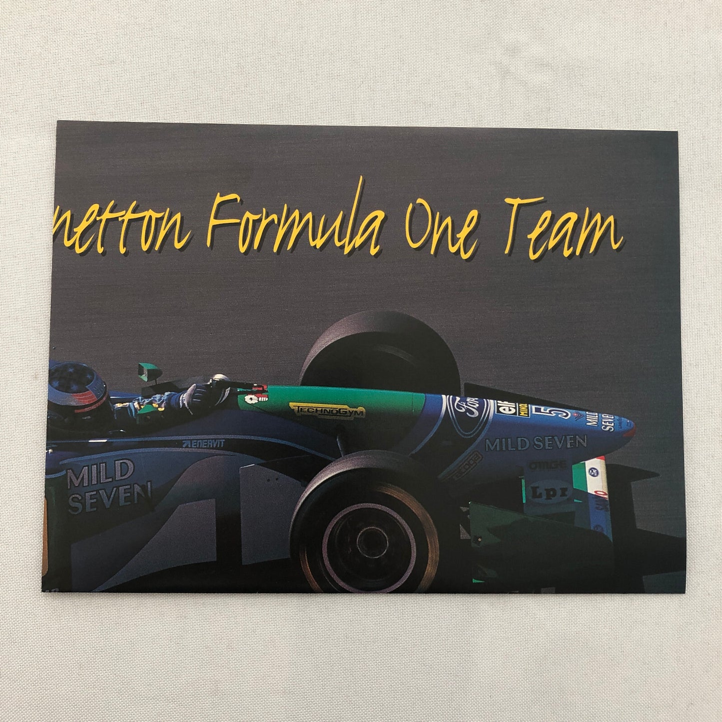 Michael Schumacher Benetton Formula One F1 Racing Poster Bitburger Beer