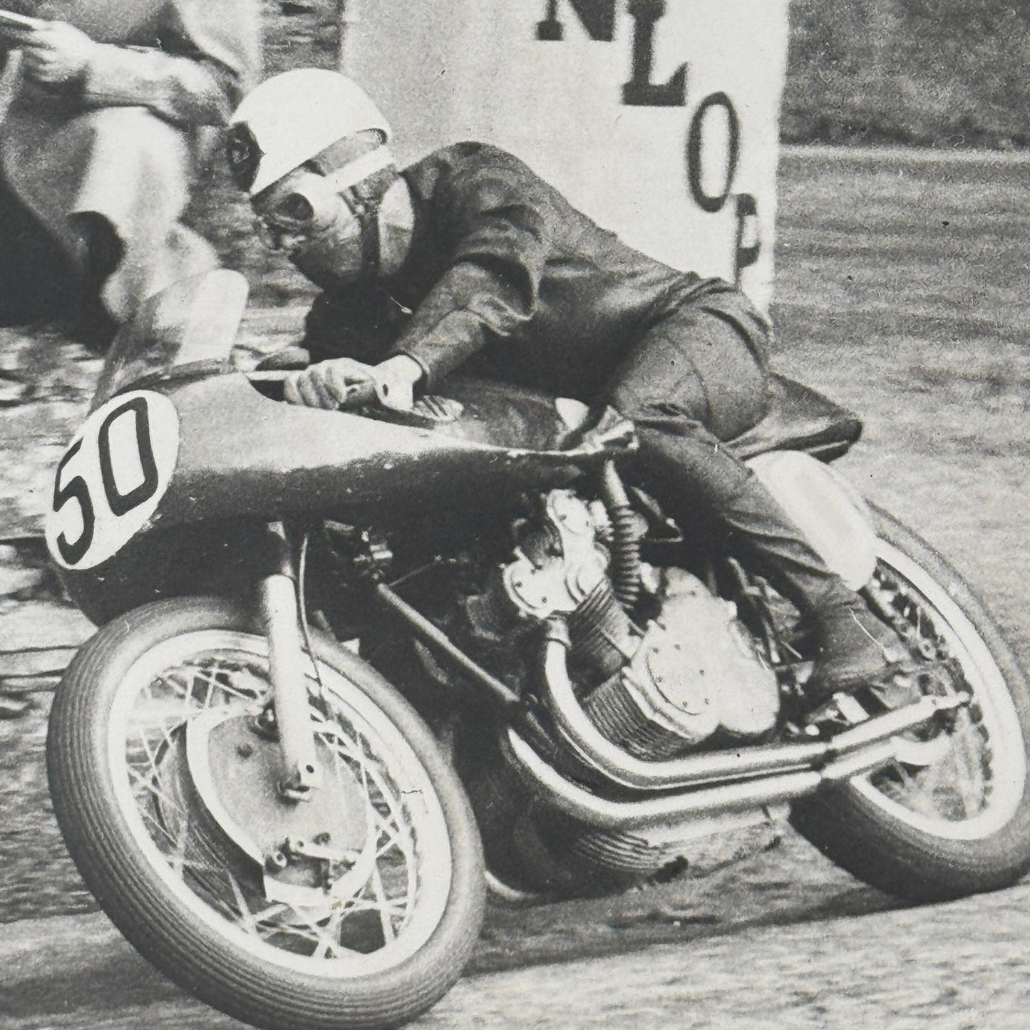 Vintage Motorcycle Racing Photo Photograph Print Photopress Zurich Switzerland