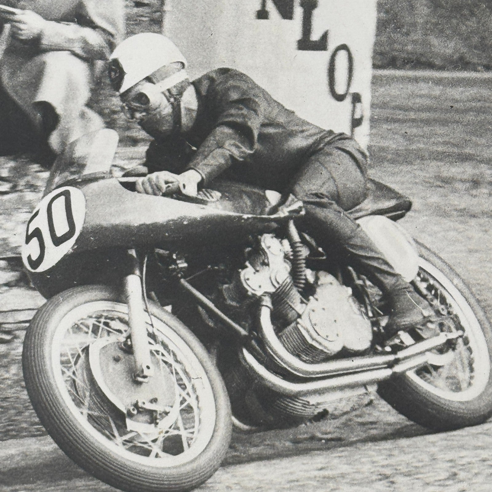 Vintage Motorcycle Racing Photo Photograph Print Photopress Zurich Switzerland