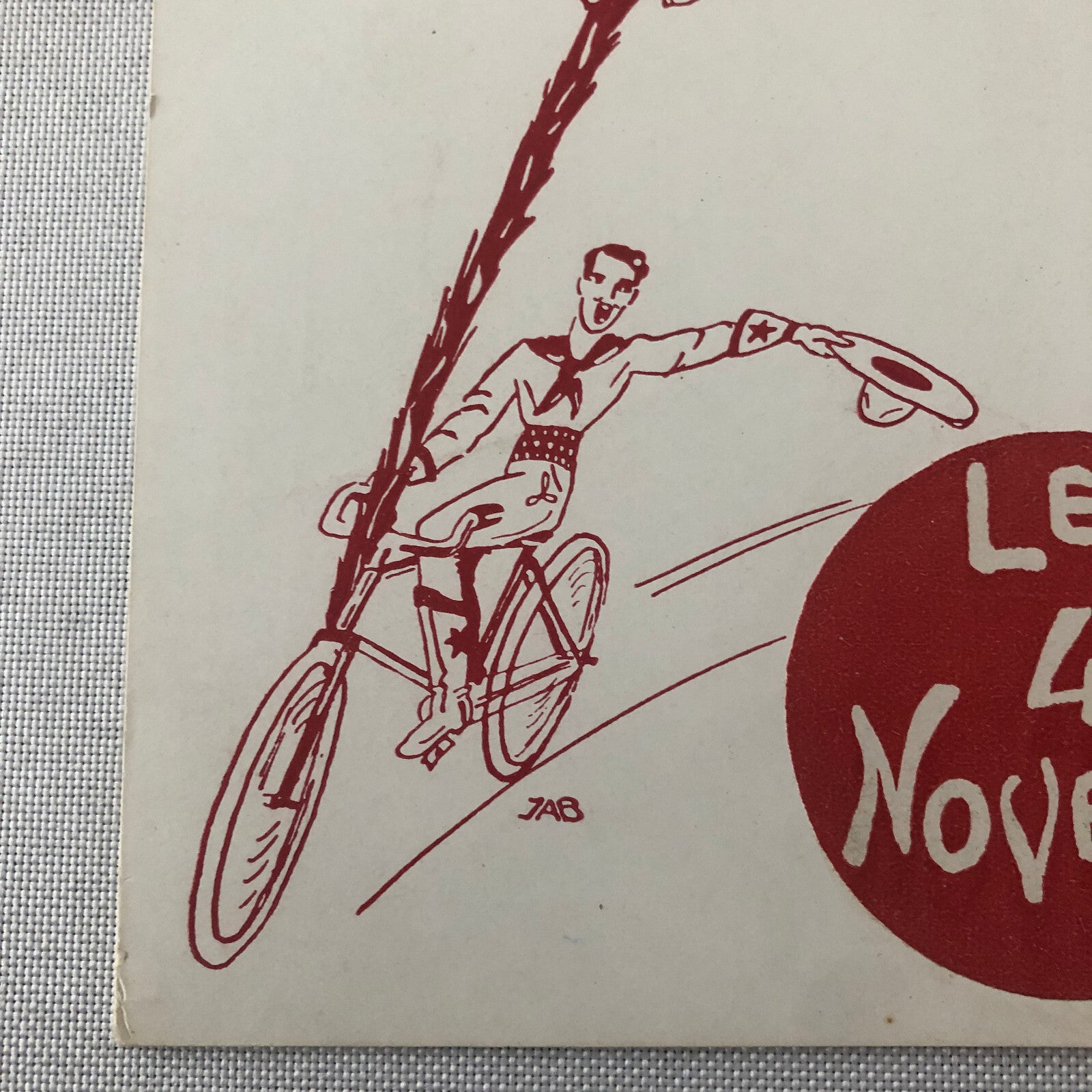 Circus Acrobat Bicycle Act Les 4 Novello Postcard Post Card Vintage