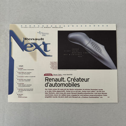 2000 Renault Next Factory Brochure Magazine German Text Concept Cars