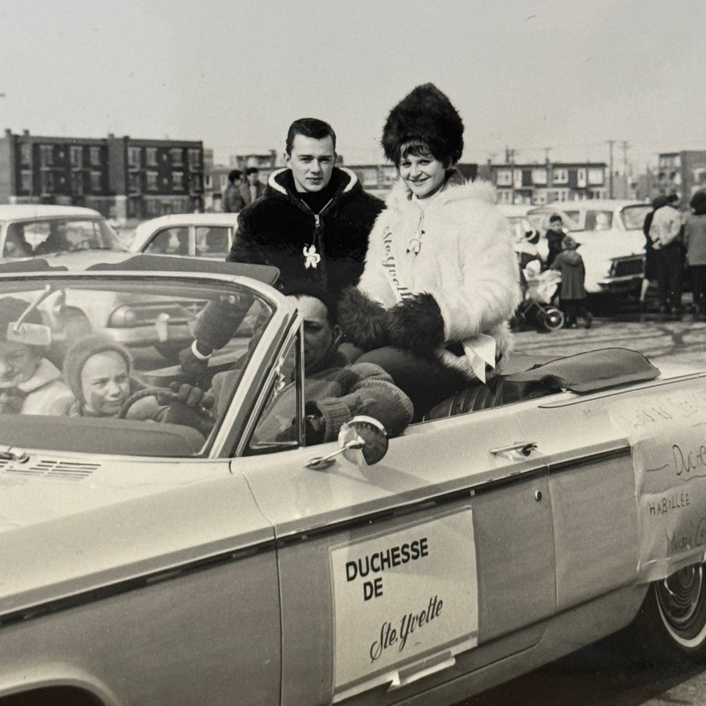 Vintage Parade Car Photo Photograph Print Quebec Canada Chevrolet