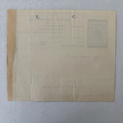 James M Richardson Company Receipt Invoice Document 1908 Sewing Machine Ohio