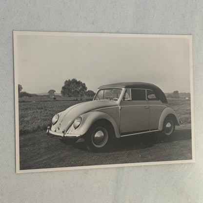 Vintage Volkswagen Beetle Convertible Car Photo Photograph Print VW