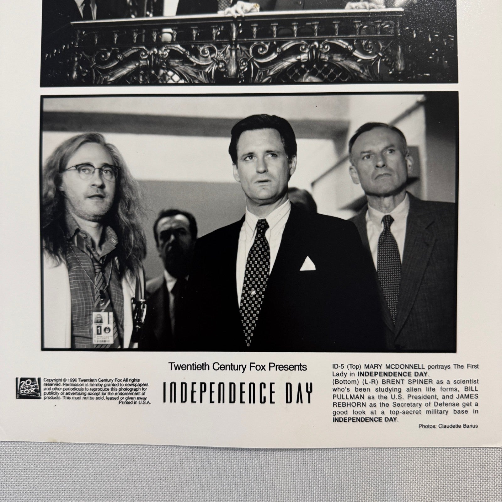 Independence Day Movie Press Publicity Photo Print Lot 2x Photograph 1996