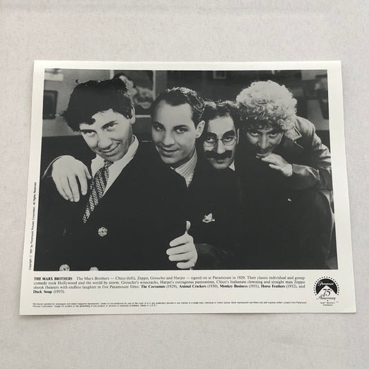 Marx Brothers Paramount Video Press Photo Photograph Print Groucho Harpo Chico +