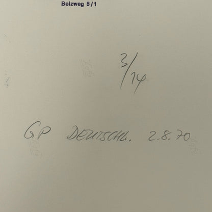 Vintage Racing Photo 1970 German Grand Prix Jacky Ickx Motorsport Photograph