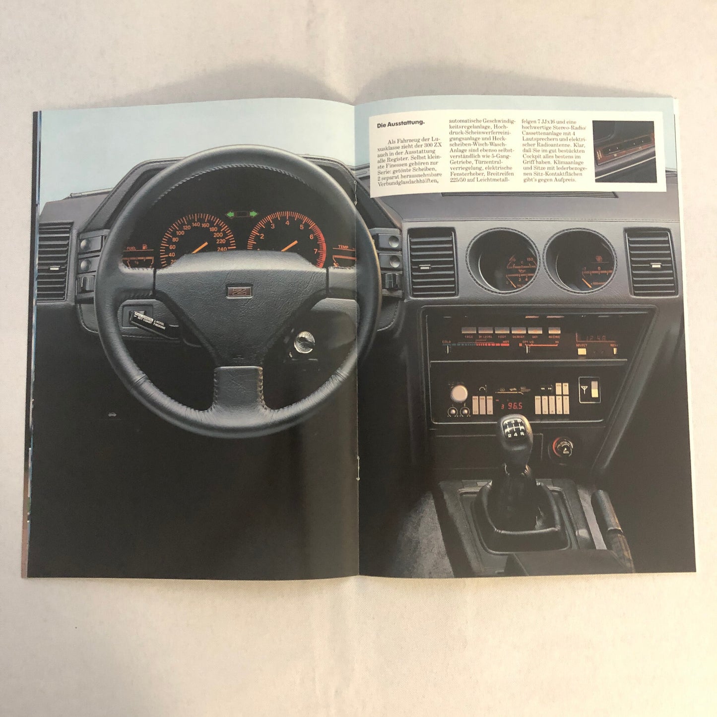 Vintage Nissan 300ZX Turbo Kat Sales Brochure Catalog GERMAN TEXT 300 ZX