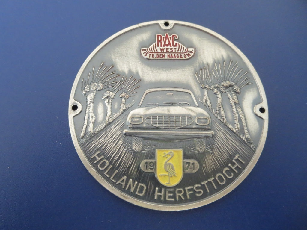 1971 Regionale Automobielsport Club West Holland Herfsttocht Car Rally Badge