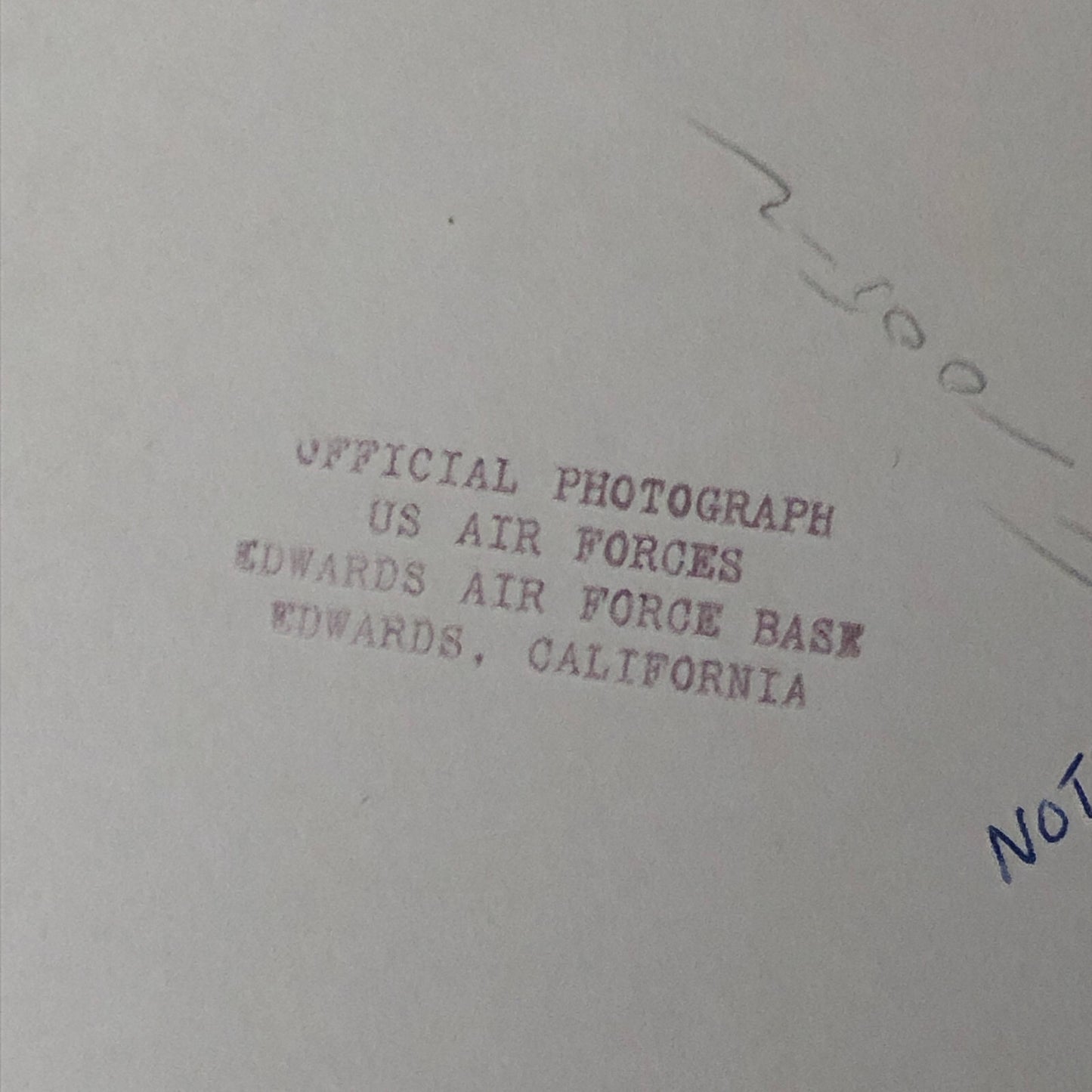 Vintage Air Force Photo Edwards AFB Aircraft Test Official Photograph USAF
