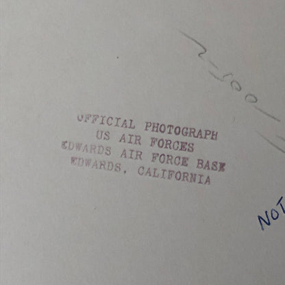 Vintage Air Force Photo Edwards AFB Aircraft Test Official Photograph USAF
