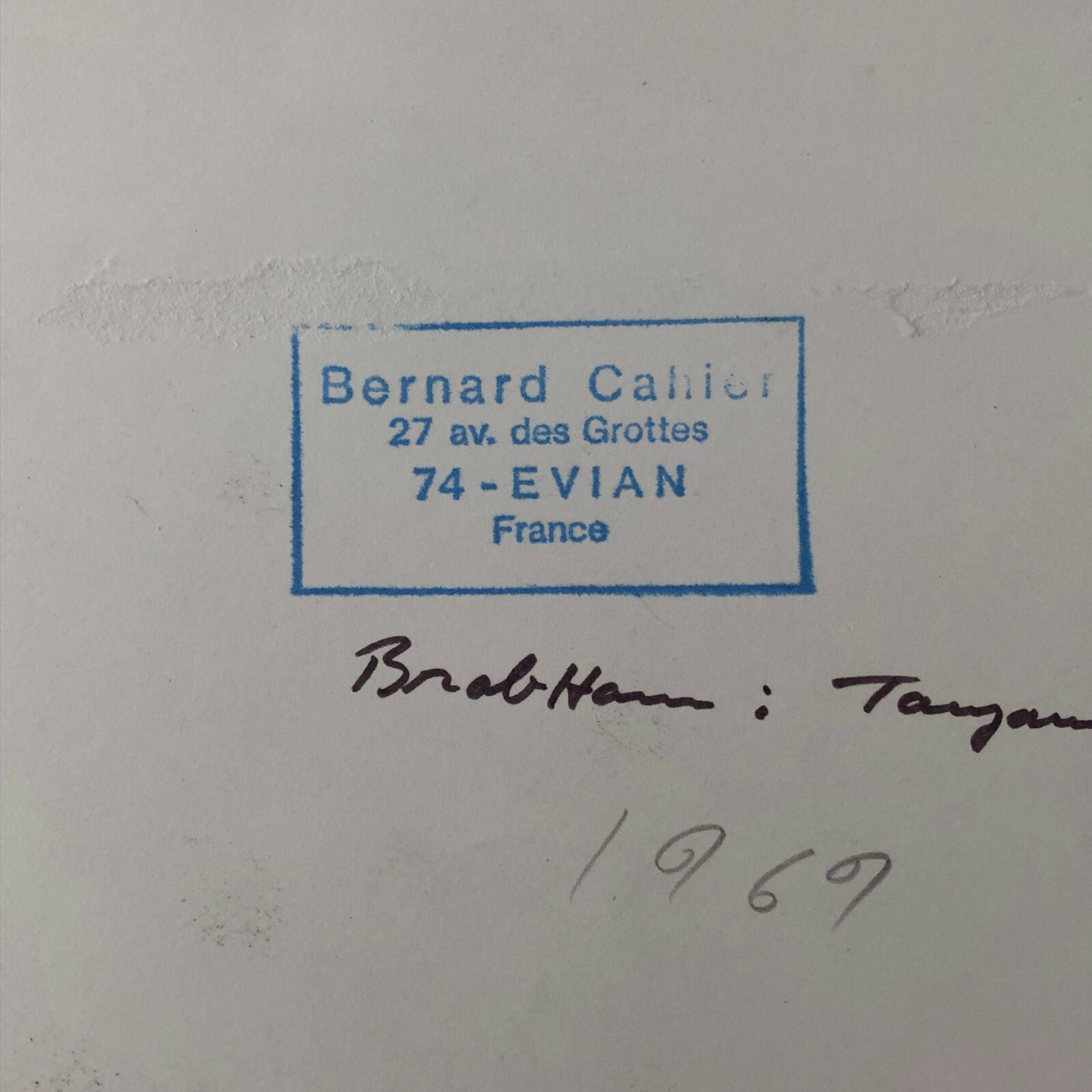 Vintage Racing Photo Photograph Jack Brabham Bernard CAHIER 1969