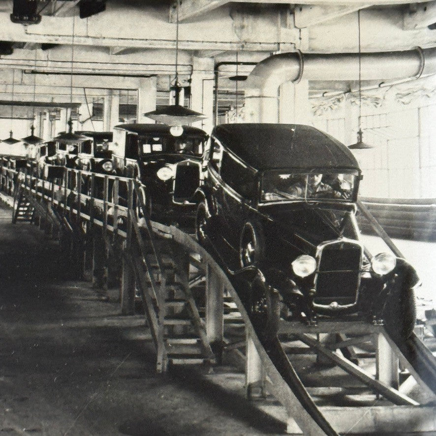 Vintage Fiat 508 Balilla Factory Assembly Line Photo Photograph Print 1932