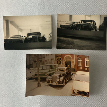 Vintage Car Photo Photograph Lot of 13 - Antique Mercedes Benz in Germany Etc 