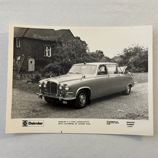 Daimler 4.2 Litre Landaulette Vanden Plas Car Factory Press Photo Photograph
