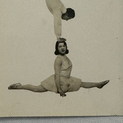 Circus Performer Acrobat Act Vintage Real Photo Postcard Post Card RPPC