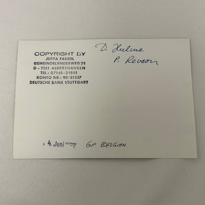 Vintage Racing Photo Peter Revson Denis Hulme 1972 Belgian Grand Prix Motorsport