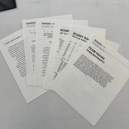 Duracell Indy Car Racing Team Press Kit Brochure Photos Bobby Rahal Bryan Herta