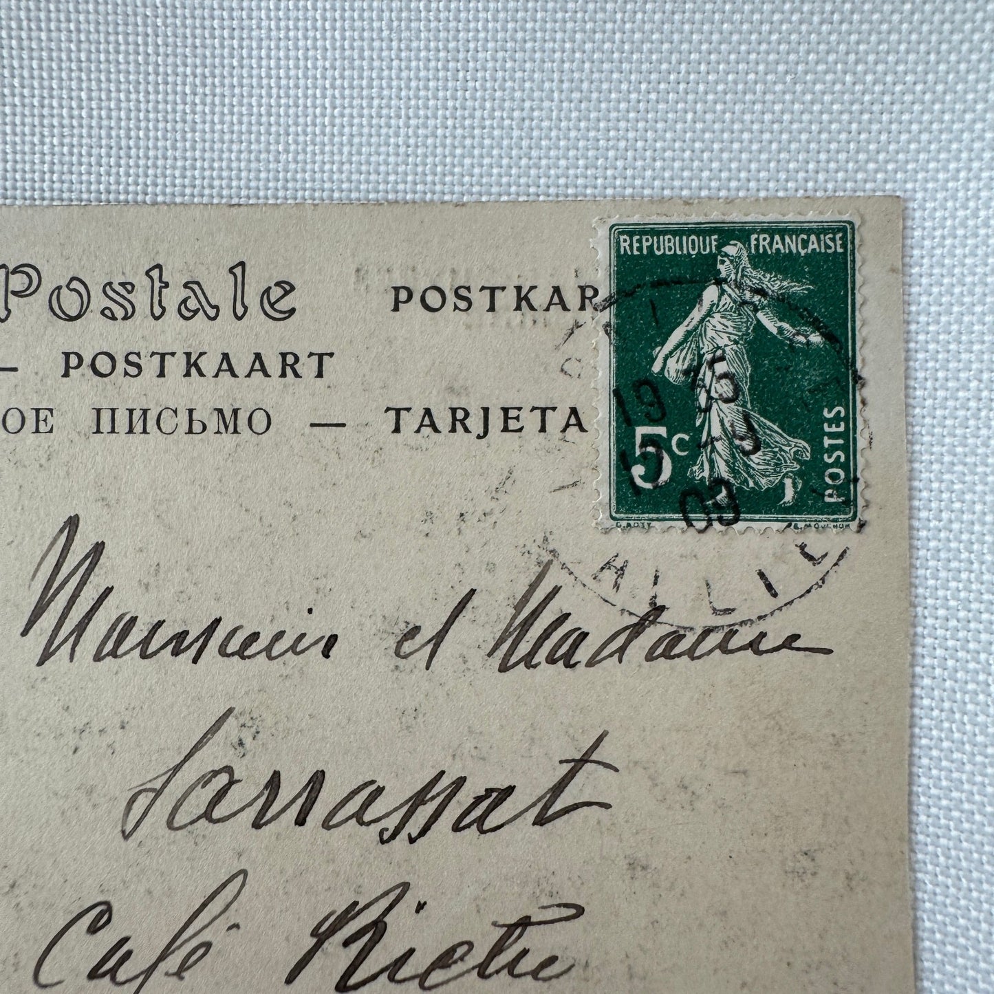 Vintage Zeppelin Airship Dirigible Postcard Post Card French