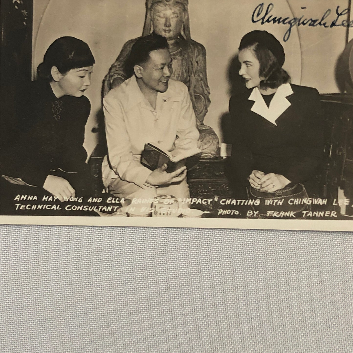 Vintage Postcard Post Card Anna May Wong Ella Raines Chingwah Lee Signed 