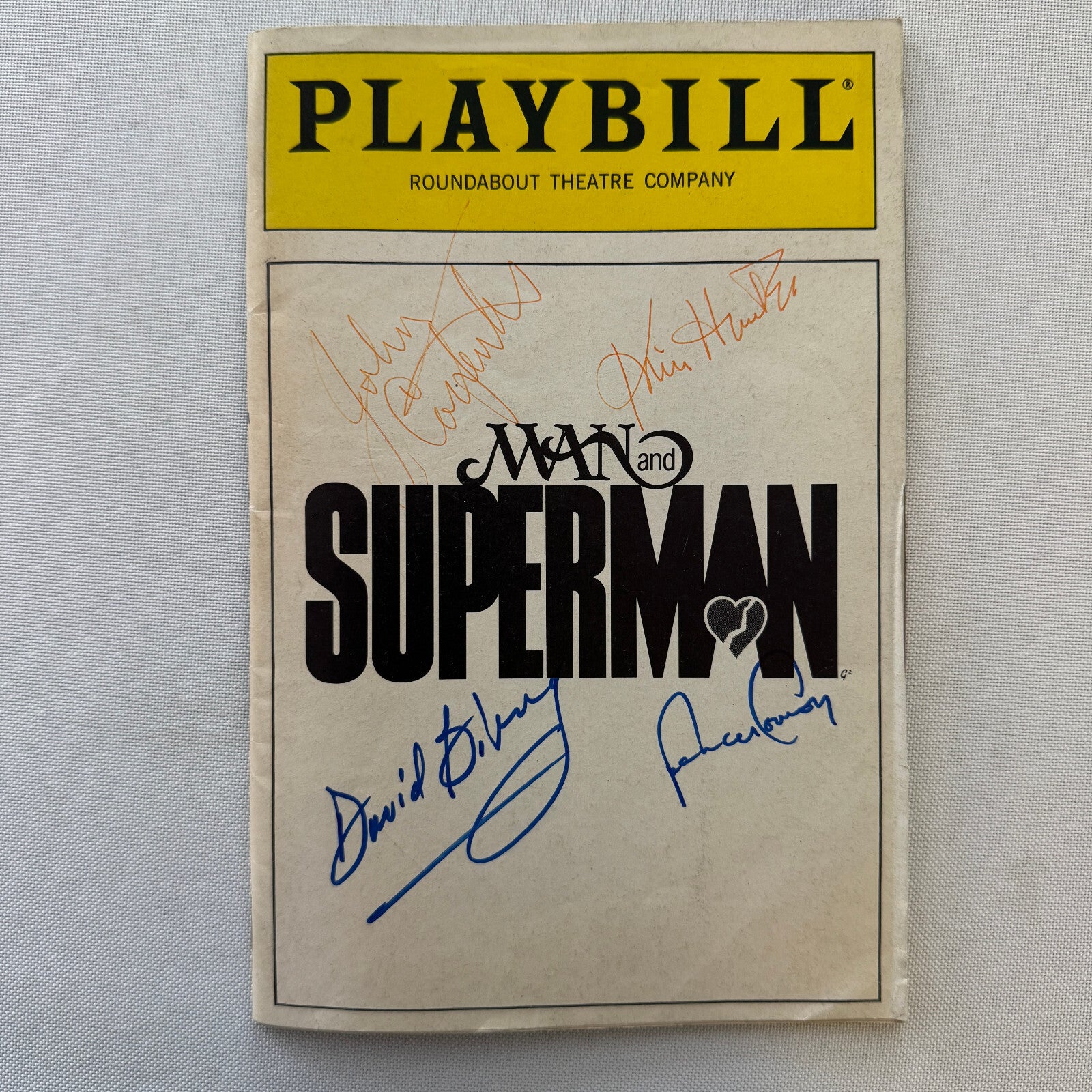 Man and Superman Cast Signed Playbill Program David Birney Frances Conroy