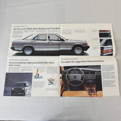Mercedes Benz 190 Series Sales Brochure Catalog 190 D 190 E 190D 190E German