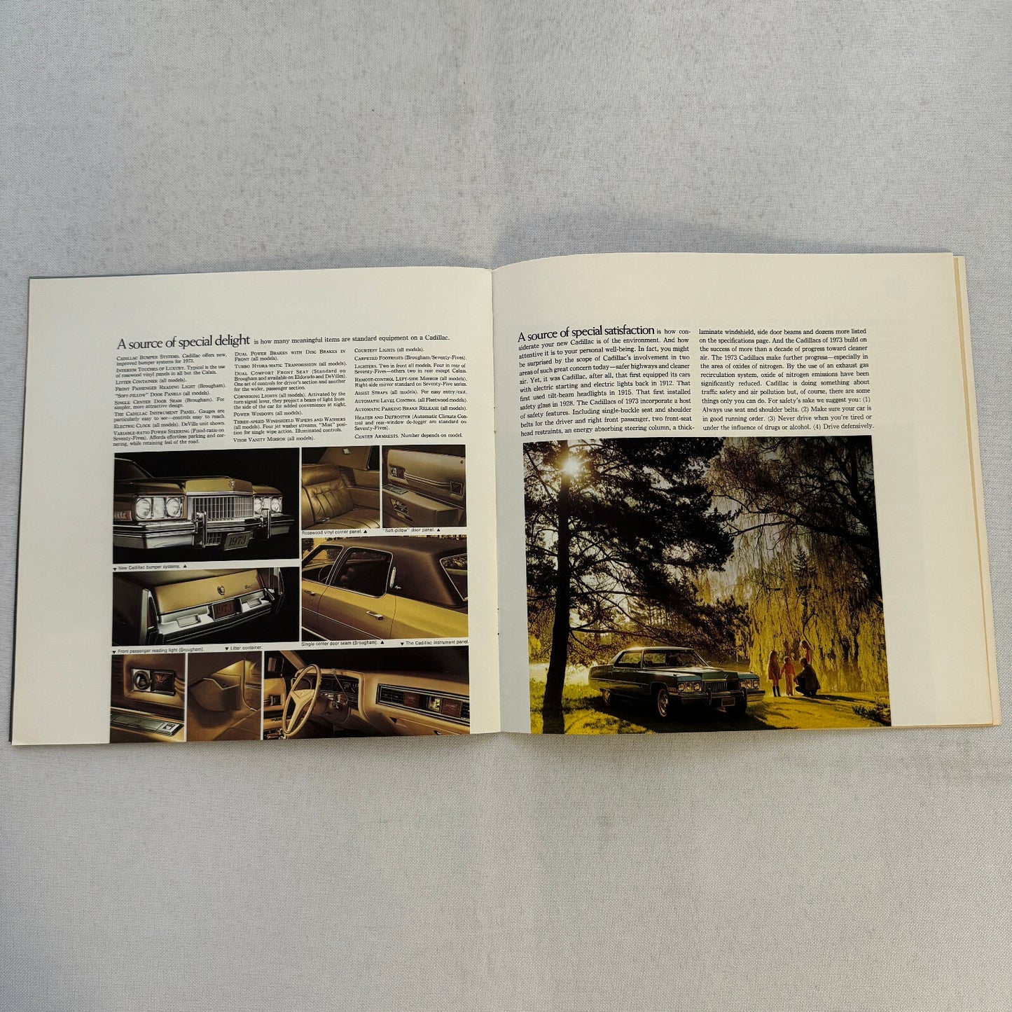 1973 Cadillac Sales Brochure Catalog Fleetwood Brougham Eldorado Coupe DeVille +