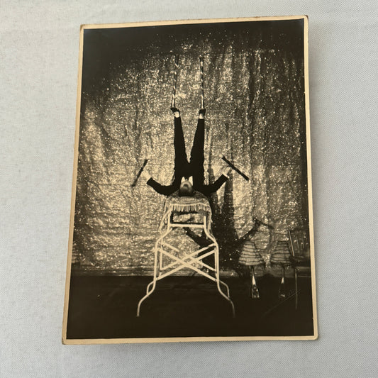 Vintage Circus Performer Balancing Act Juggling Photo Photograph