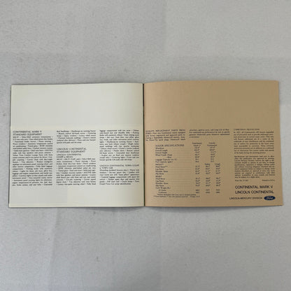 1977 Lincoln Car Sales Brochure Catalog Lincoln Continental Mark V