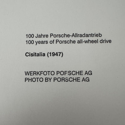 1947 Cisitalia Racing Car Porsche Factory Press Photo Photograph Print