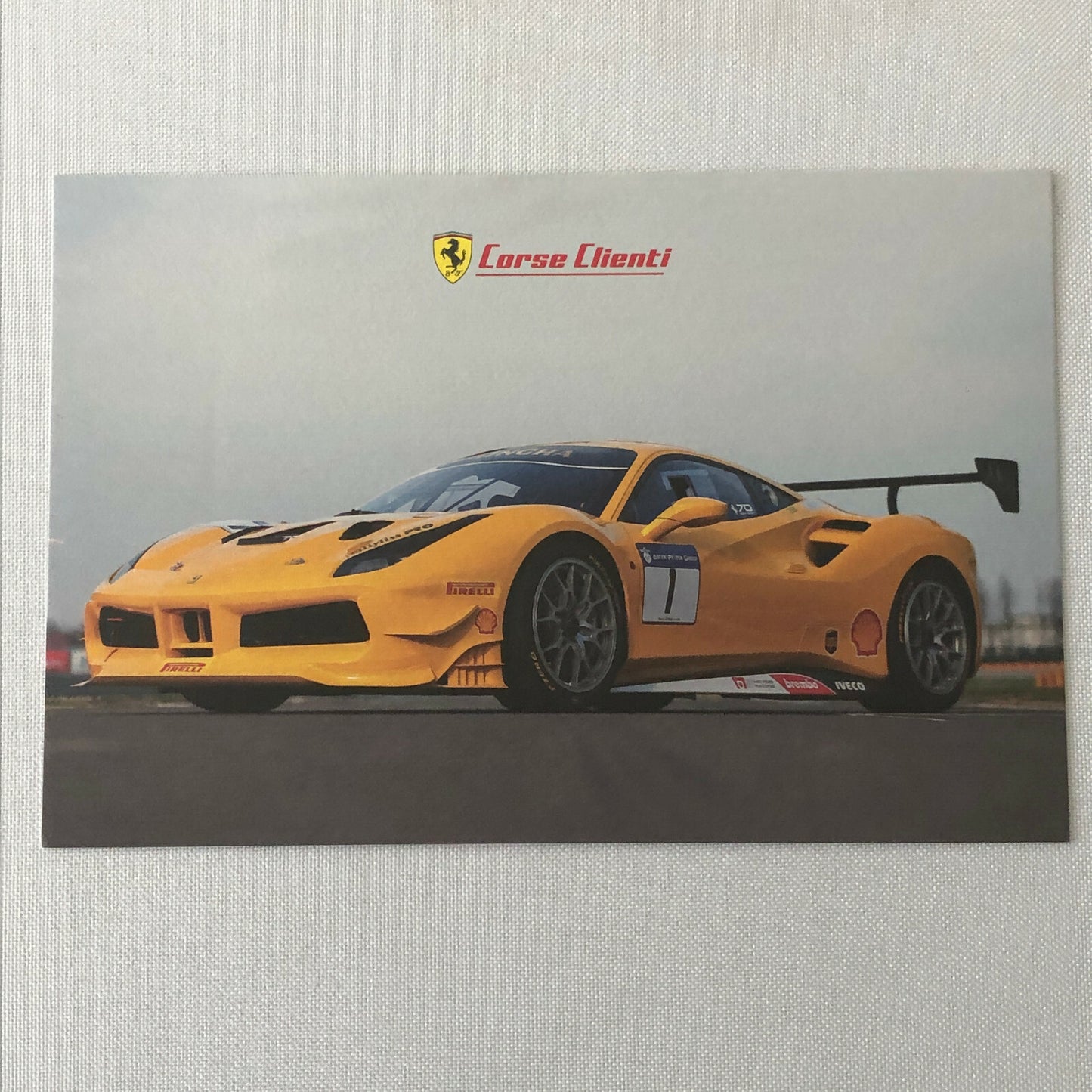 Ferrari Corse Clienti Car Advertising Card Postcard Brochure 
