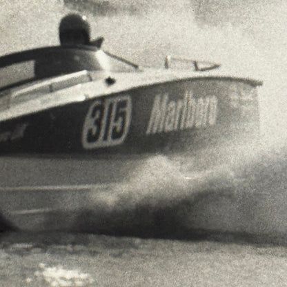 Vintage Motor Boat Racing Press Photo Marlboro Livery John Stokes 1974