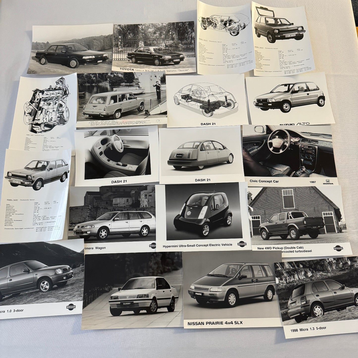 HUGE International Car Factory Press Photo Lot JDM European Honda Toyota 240+