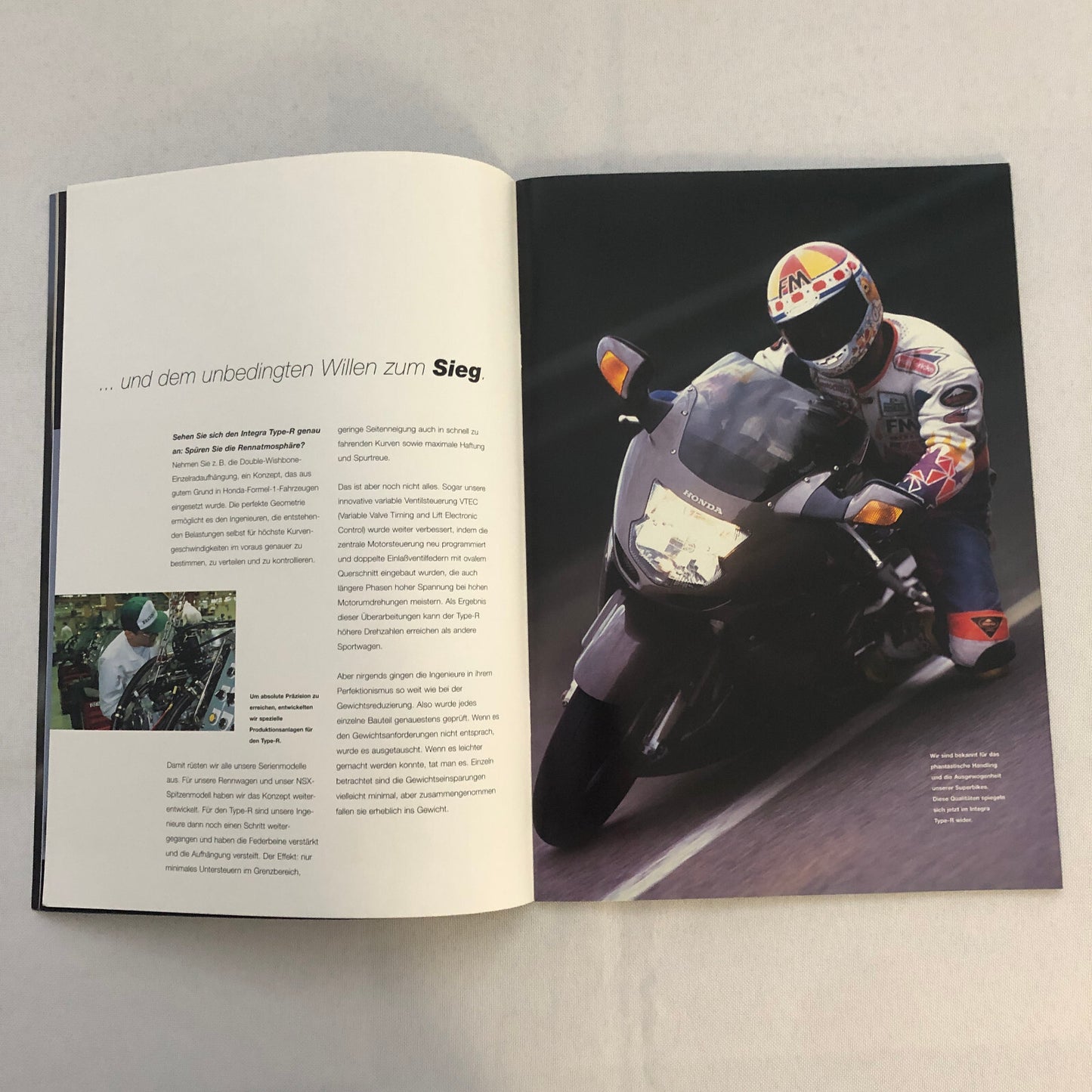 Honda Integra Type R Car Sales Brochure GERMAN Text European Market