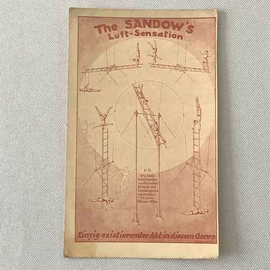 Circus Acrobat Act German Vintage Postcard Post Card The Sandows Luft Sensation