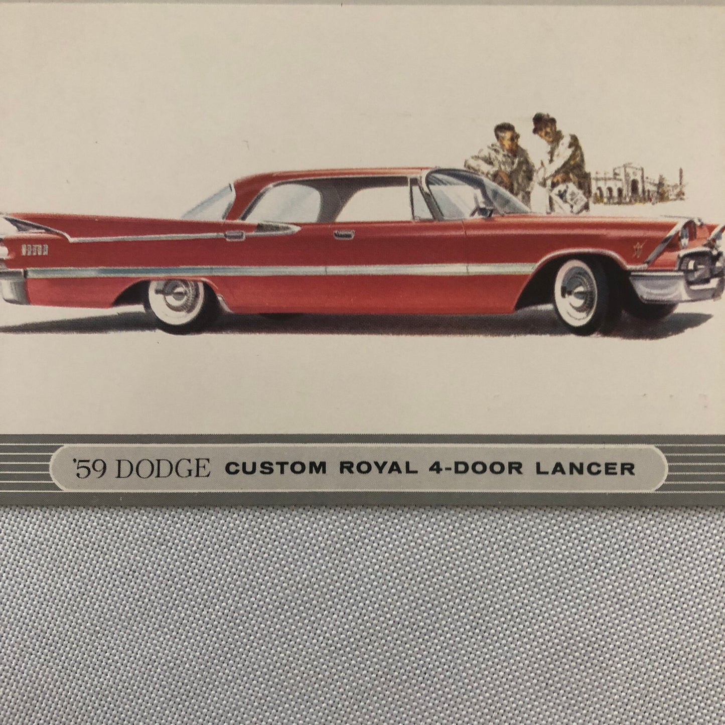 1959 Dodge Custom Royal 4 Door Lancer Postcard Post Card Advertising