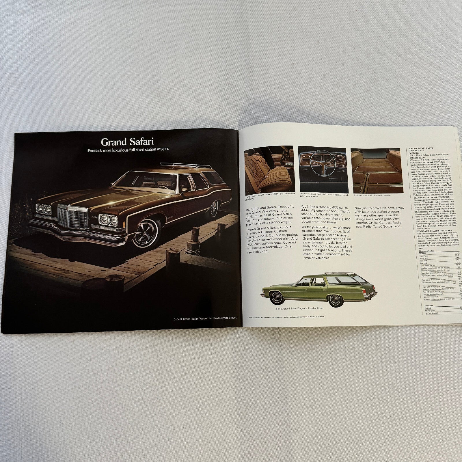1974 Pontiac Car Sales Brochure Catalog Firebird Grand Prix GTO Ventura Grand Am