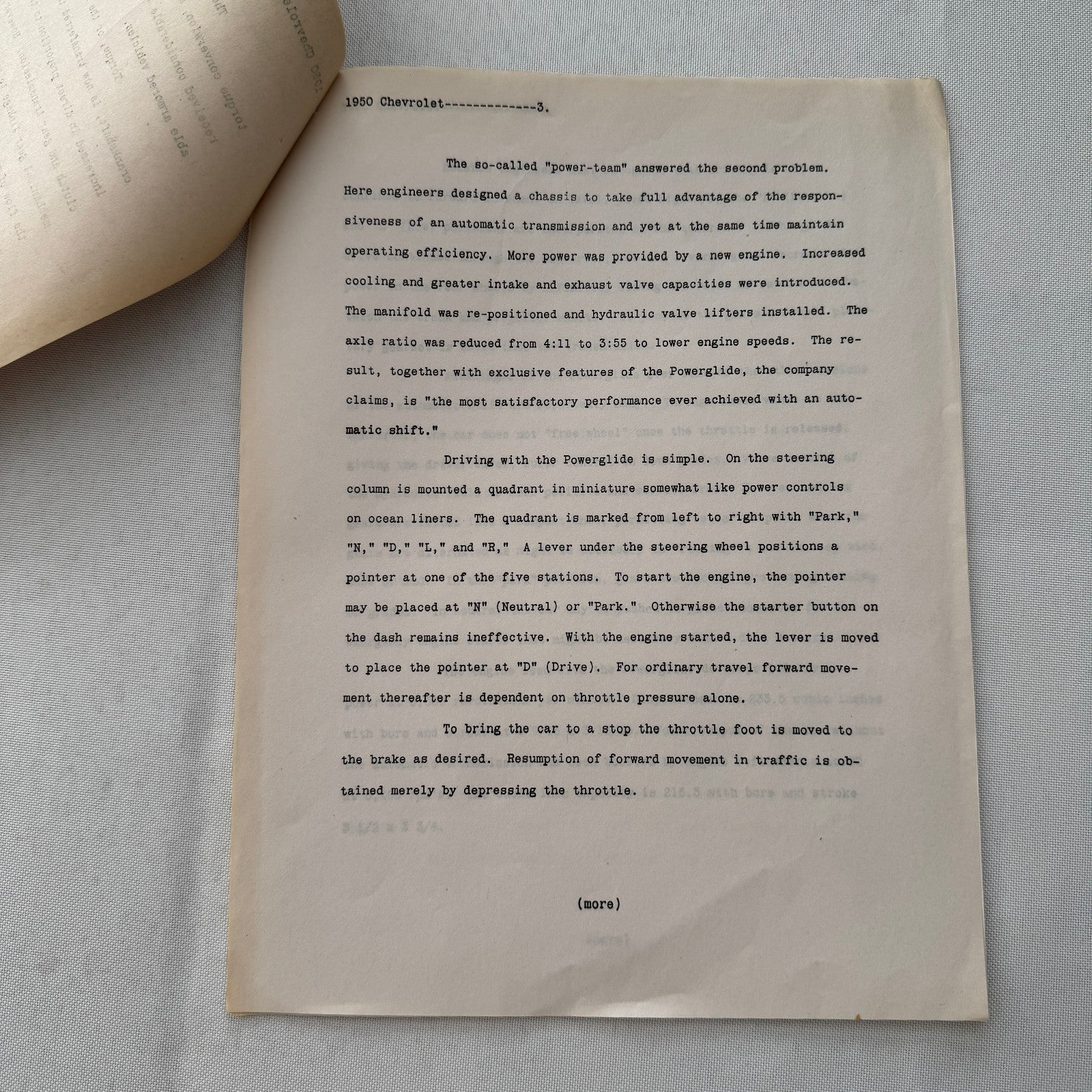 1951 Chevrolet Car General Motors Factory Press Release Document Letter Lot of 2