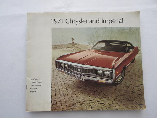 1971 Chrysler & Imperial Sales Brochure Catalog New Yorker Newport 300 + 