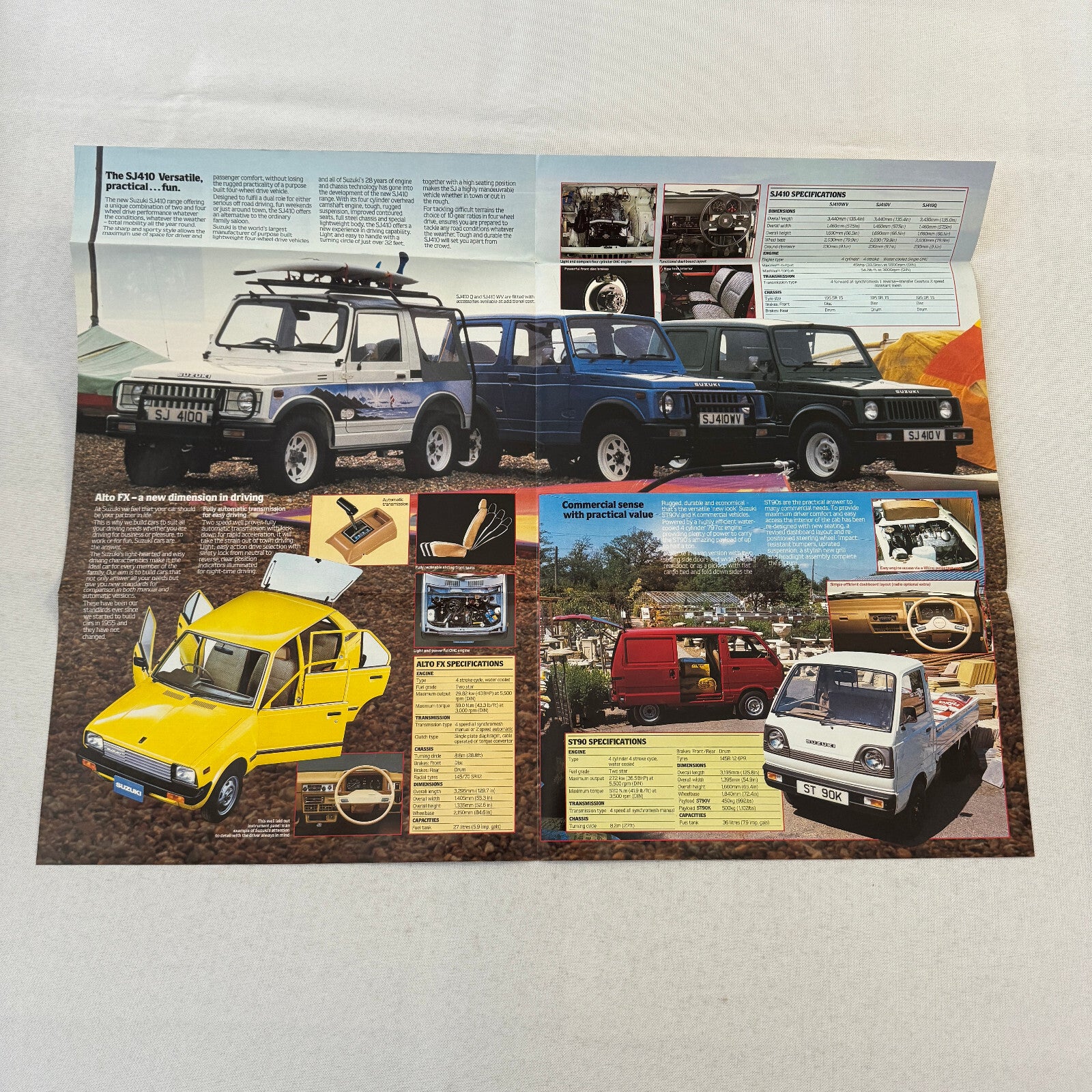 Suzuki Car Sales Brochure Catalog Swift ST90 Alto FX SJ410 1984 1985