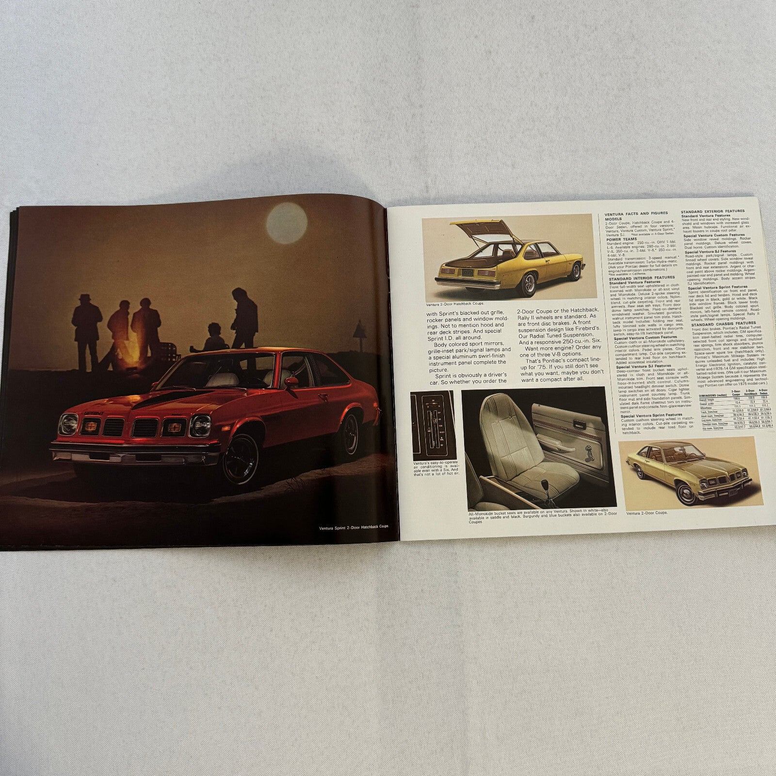 1975 Pontiac Car Sales Brochure Catalog Firebird Grand Am LeMans Grand Ville +